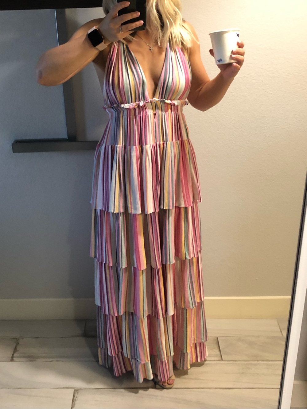 Pink Floral Mini Dress
